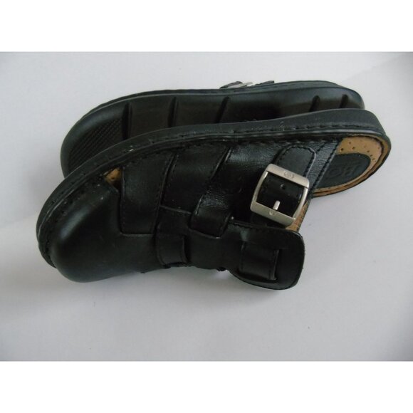 Vintage Born Hand Crafted Footwear Women's Shoe Black Leather Woven Silve Buckle - Picture 6 of 7